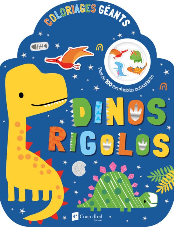 Coloriages géants - Dinos rigolos