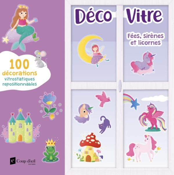 Déco Vitre - Fées, sirènes et licornes