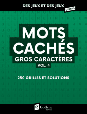 Des jeux et des jeux gros caractères - Mots cachés vol.4