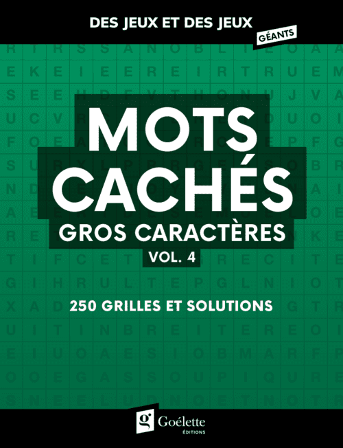 Des jeux et des jeux gros caractères – Mots cachés vol.4