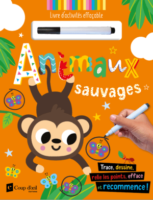 Livre d'activités effaçable - Animaux sauvages