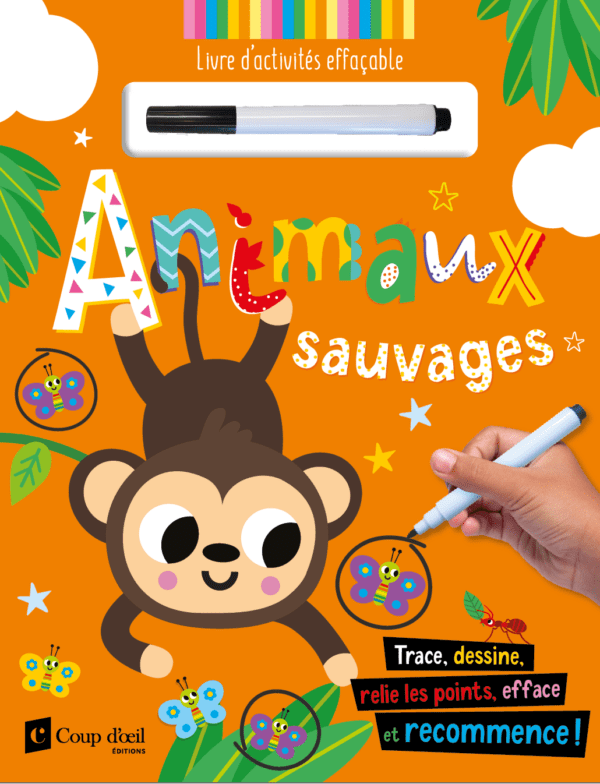 Livre d'activités effaçable - Animaux sauvages