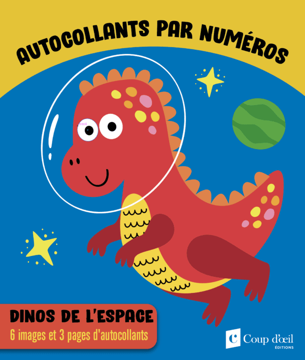 Autocollants par numéros - Dinos de l'espace