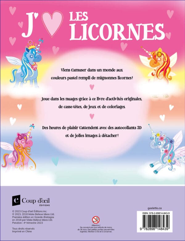 J'aime les licornes - Jeux et autocollants 3D – Image 2