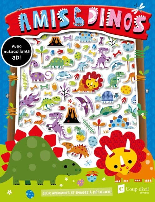 Amis dinos – Jeux et autocollants 3D