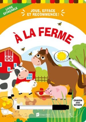 Livre d'activités effaçable - À la ferme
