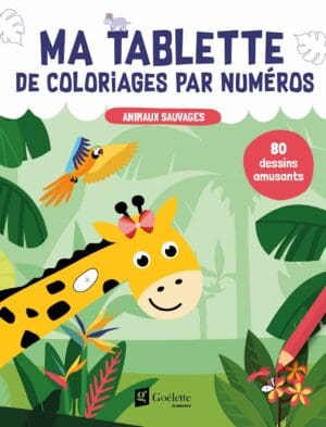 Ma tablette de coloriages par numéros - Animaux sauvages