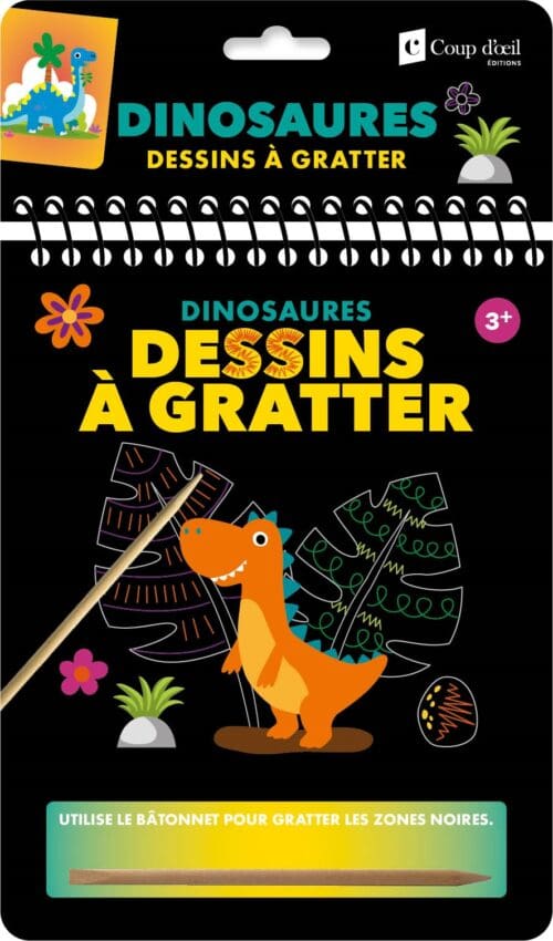 Dessins à gratter – Dinosaures