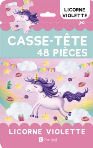 Casse-tête - Licorne violette