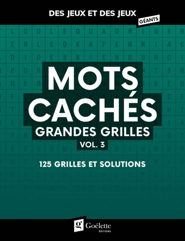 Des jeux et des jeux grandes grilles - Mots cachés vol. 3