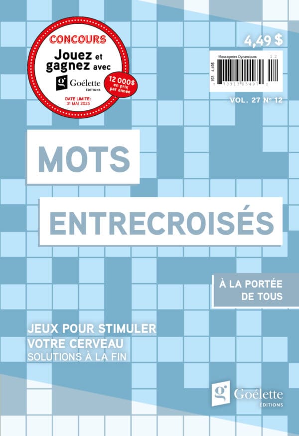 Mots entrecroisés V27 N12