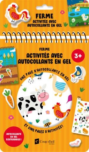 Activités avec autocollants en gel - Ferme