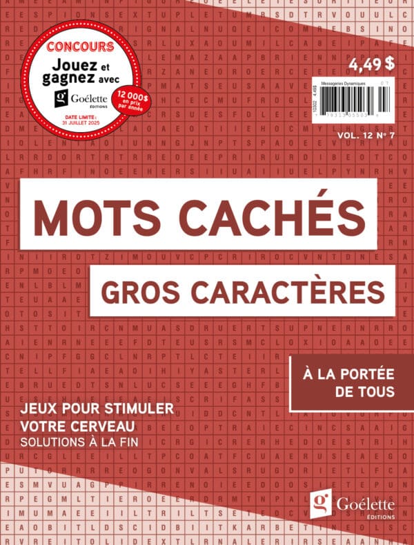 Gros caractères - Mots cachés V12 N7