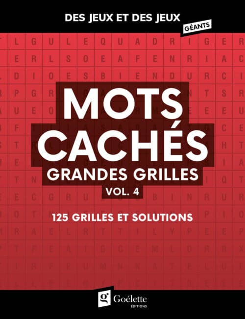 Des jeux et des jeux grandes grilles – Mots cachés vol. 4