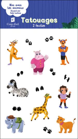 Tatouages Nos amis les animaux - Savane
