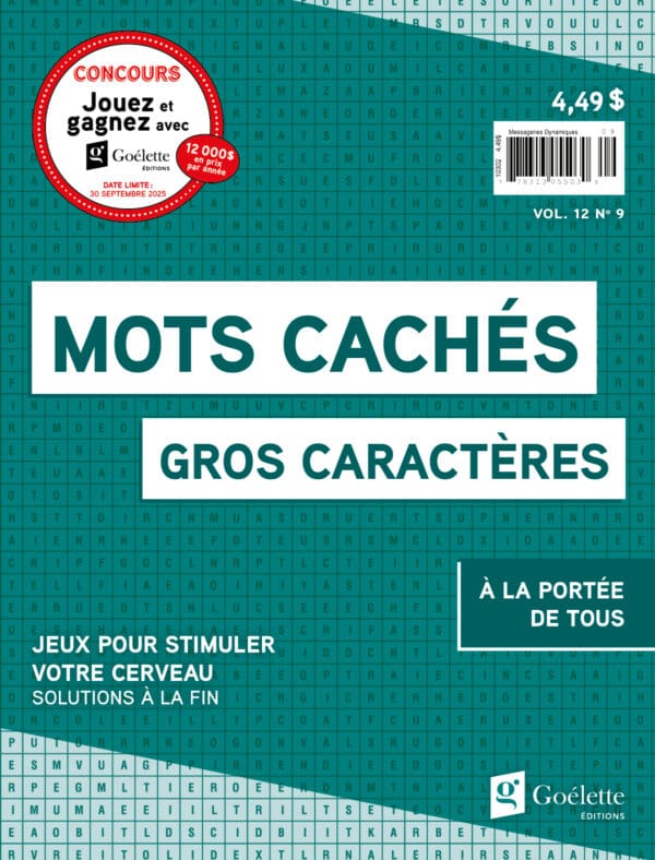 Gros caractères - Mots cachés V12 N9