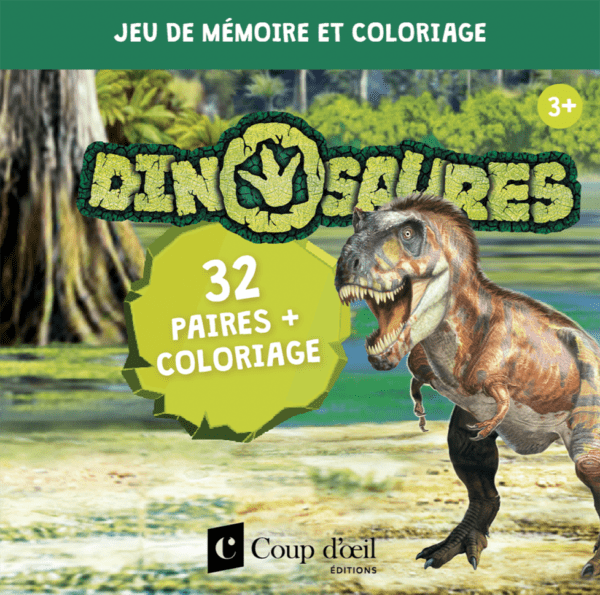 Jeu de mémoire et coloriage - Dinosaures