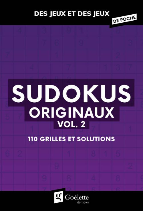 Des jeux et des jeux de poche – Sudokus originaux vol. 2