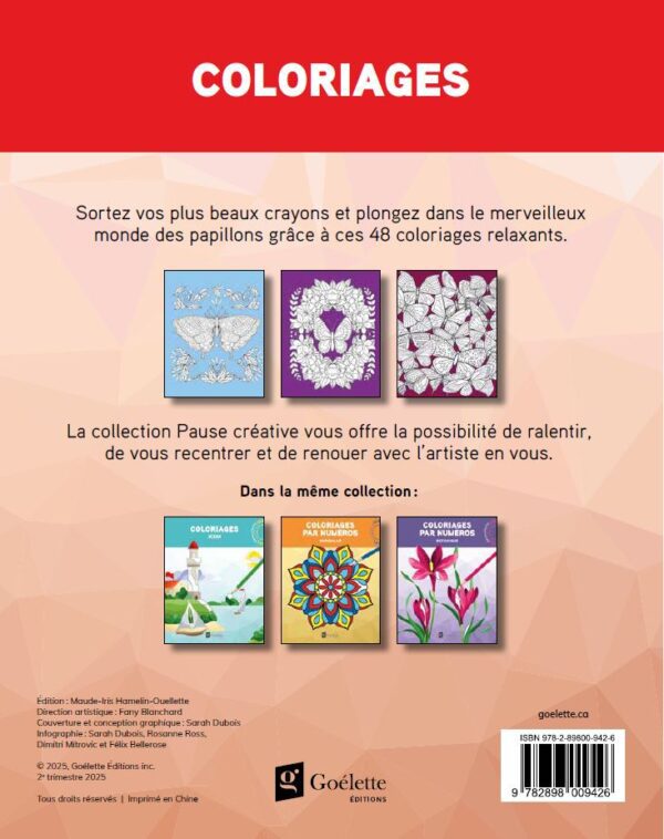 Pause créative - Coloriages classiques - Papillons – Image 2