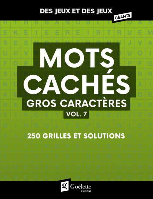 Des jeux et des jeux gros caractères – Mots cachés vol.7