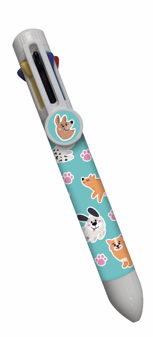 Stylo 8 couleurs - Chiens