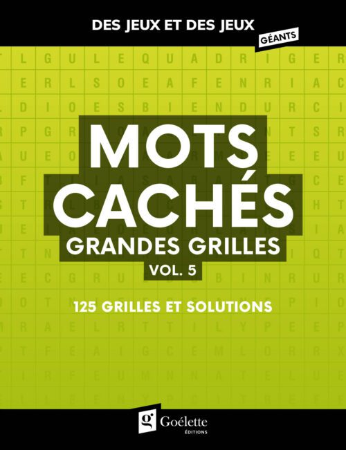 Des jeux et des jeux géants – Mots cachés grandes grilles vol. 5