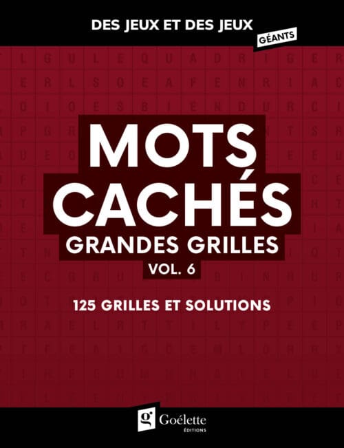 Des jeux et des jeux géants – Mots cachés grandes grilles vol. 6