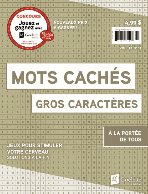 Gros caractères – Mots cachés V13 N11