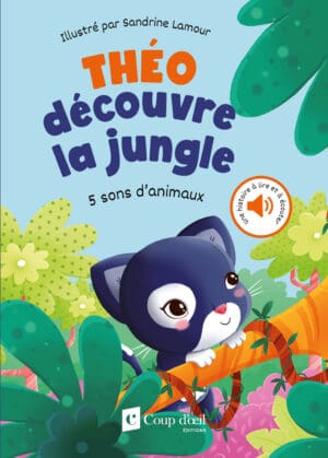 Livre sonore - Théo découvre la jungle - 5 sons d'animaux