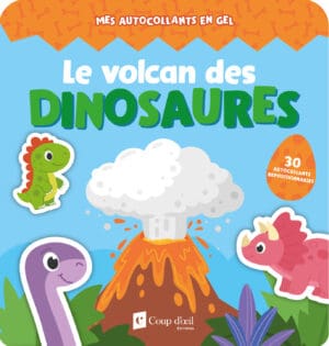 Mes autocollants en gel - Le volcan des dinosaures