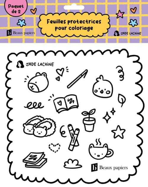 Feuilles protectrices Jade Lachine pour coloriage