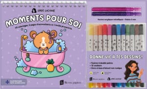 Coffret coloriages spirale + 12 feutres Jade Lachine - Moments pour soi