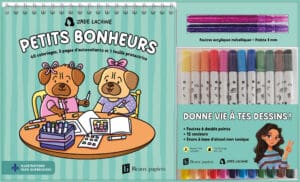 Coffret coloriages spirale + 12 feutres Jade Lachine - Petits bonheurs