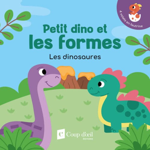 Soulève les volets en feutrine – Petit dino découvre les formes