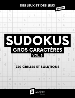 Des jeux et des jeux gros caractères - Sudokus vol. 3